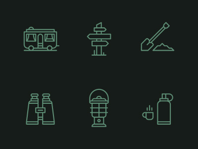 Camping Icons icons illustration