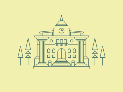 City Hall. building illustration