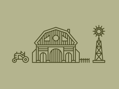 Barn. building illustration