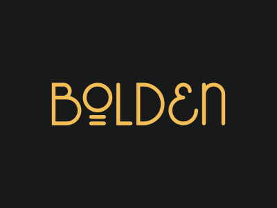 Bolden. logo mark typography