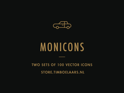 Monicons. icons illustration