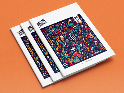 Cover Saison Culturelle I Garges brochure cover design doodle editorial graphic illustration magazine print typography