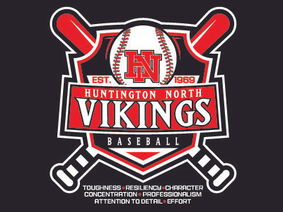 Huntington Baseball design logo vector