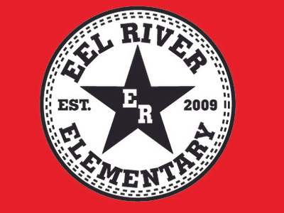 Eel River Elementary School design logo vector