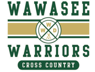 wawasee cross country design logo vector