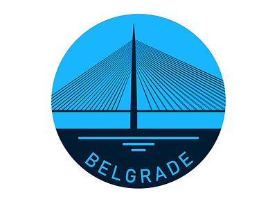 Belgrade sticker branding design dribbbleweeklywarmup experiment fun hometown icon illustration illustrator show and tell sticker town vector warmup weekly challenge weekly warm up