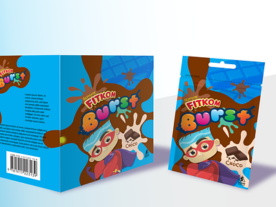 Fitkom Burst (Chocolate flavor) children kids packagedesign packaging packaging design vitamin vitamins