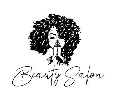 Afro Beauty african girl afro beautlogo beauty illustration vector
