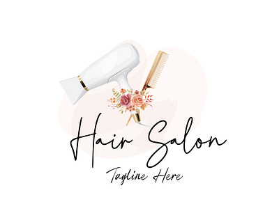 Hair Salon watercolor modern logo african girl beautlogo beauty branding branding design illustration logo
