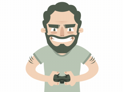 Player 1 - WIP 2d animation character controller flat game gif illustration loop vector art