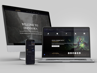 Depths of Erendorn marketing website art direction games gaming ui web design webflow