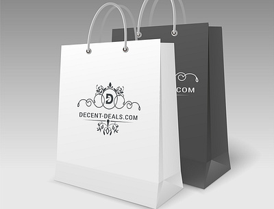 Decent-Deals-Shopping bag art branding corporate branding design illustration shopping bag