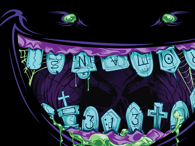 Open Grave bible grave monster romans teeth vector