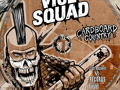 Cardboard Country CD Art album art punk skull squad vice