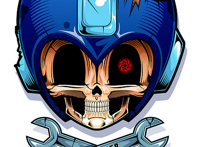 Mega Dead 8 bit megaman nintendo skull video game