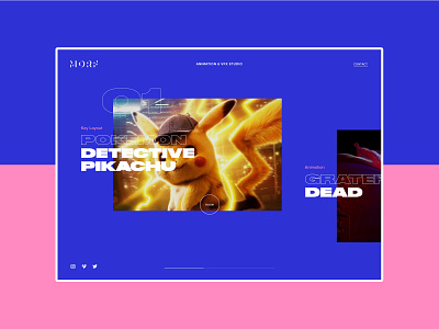 Morf Website agency website animation blue brand identity branding pink studio web design website