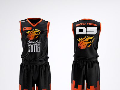 Queen City SUNS Jersey Design (Away version) basketball brand identity brand strategy clothing design design graphic design jersey logo design sports