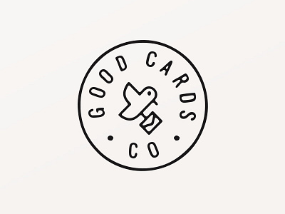 Good Cards Co. Logo Design bird branding card envelope greeting card letter logo