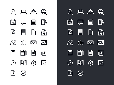 Construction Project Management App Icon Set