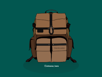 "Travelling BAG" #3 bagtraveller bagtravelling bagvector flat icon illustration traveller travelling