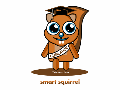 "smart squirrel" #4 animals flat icon illustration maskot squirrels vectoranimal