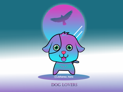 "Dog Lovers" #6 design dog dogvector flat icon illustration maskot vector vectoranimal