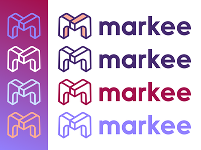 Markee Logo blocks brand design brand identity branding logo m logo marketing marquee startup startup logo