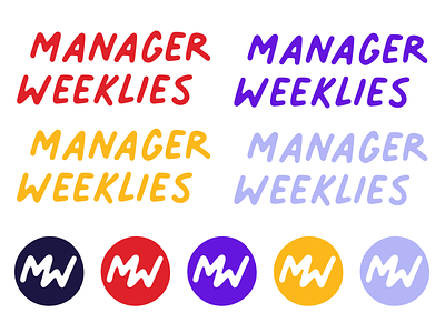 Manager Weeklies Logo & Submark brand identity branding hand drawn logo notebooks red scout books submark