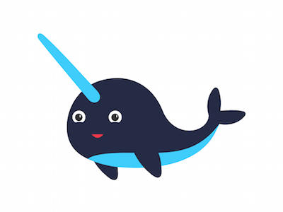 Nora the Narwhal mascot narwhal