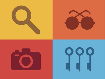 Spy Icons camera icons keys magnifying glass spy spy icons sunglasses