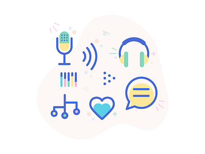 Happy Podcast Icons