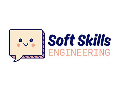 Soft Skills Engineering Logo branding happy logo podcast speech bubble