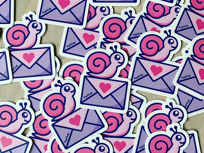 Snail Mail custom stickers cute die cut mail marketing marketing campaign postcard snail snail mail stickermule stickers swag
