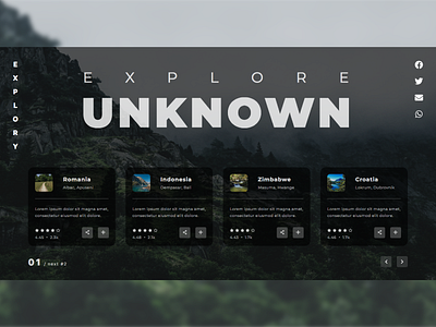 Explore Places Platform Landing Page Design creative css design explore html inspiration modern trip ui ux ux design web web design