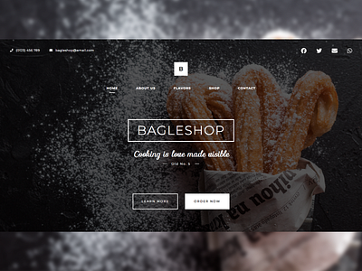 Bagle Shop Website Landing Page Design branding creative css design html illustration inspiration logo modern typography ui ux ux design web web design