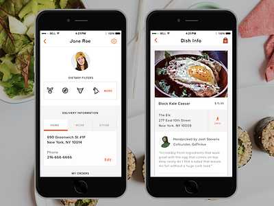 Curated Nutrition App app delivery food ios