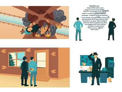 Series of illustrations for blog banner branding design flat illustration ui ux vector web