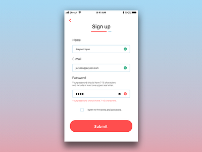 Daily UI 001 :: Sign up