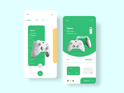 Custom Controllers App UI Concept adobe android app android app design app design clean design gaming ui ios app ios app design minimalistic design mobile app mobile app design mobile design mobile ui mobile ux ui ui design uiux ux research xd