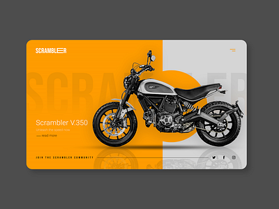 Scrambler Landing Page Concept