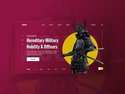 Samurai Landing Page Concept