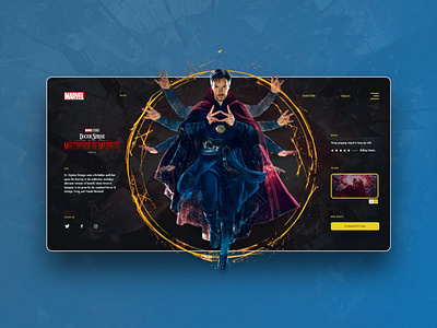 Dr.Strange Website UI Concept adobe xd landing page adobexd dr strange drstrange landing page landing page concept landingpage marvel website modern website movie website ui ui design ui inspiration uiux web design webdesign website website concept xd