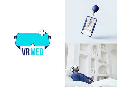 VRMed - Logo Design brand design branding creative logo creative logo design creative symbol freelance designer graphic logo healthcare logo logo logo design logo symbol logomark minimal logo minimalist redesign visual identity design vr vr logo