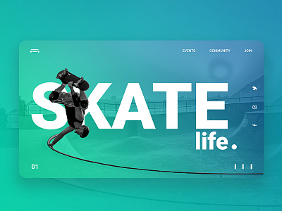 Skate Community Homepage Concept