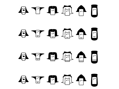 6 characters from a book, guess who they are :) branding design icon illustration logo minimal type typography