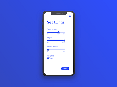 Daily UI #007 app blue dailyui dailyui 007 design settings ui ux design