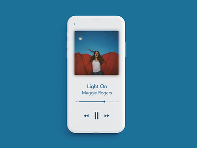 Daily UI #009 009 app blue dailyui dailyui 009 design iphone light on maggie rogers music music player player red screen ui ux
