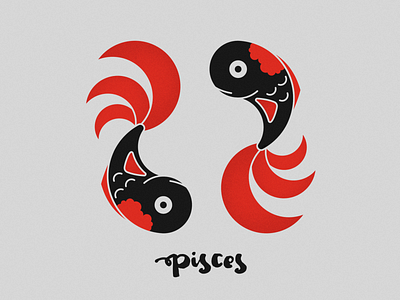 Dribbble Weekly Warmup: Zodiac sign - Pisces