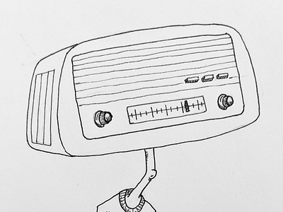 Inktober: radio(head) black cartoon ink inktober inktober2020 radio white