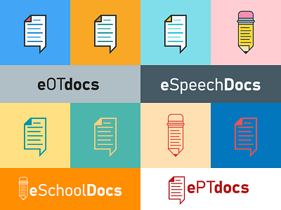eDocs Logos communication document logo logomark logotype pencil speech speech bubble therapy